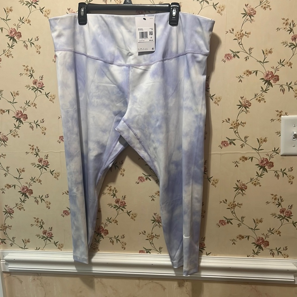 Nike Women's Purple Tie-Dye Capris